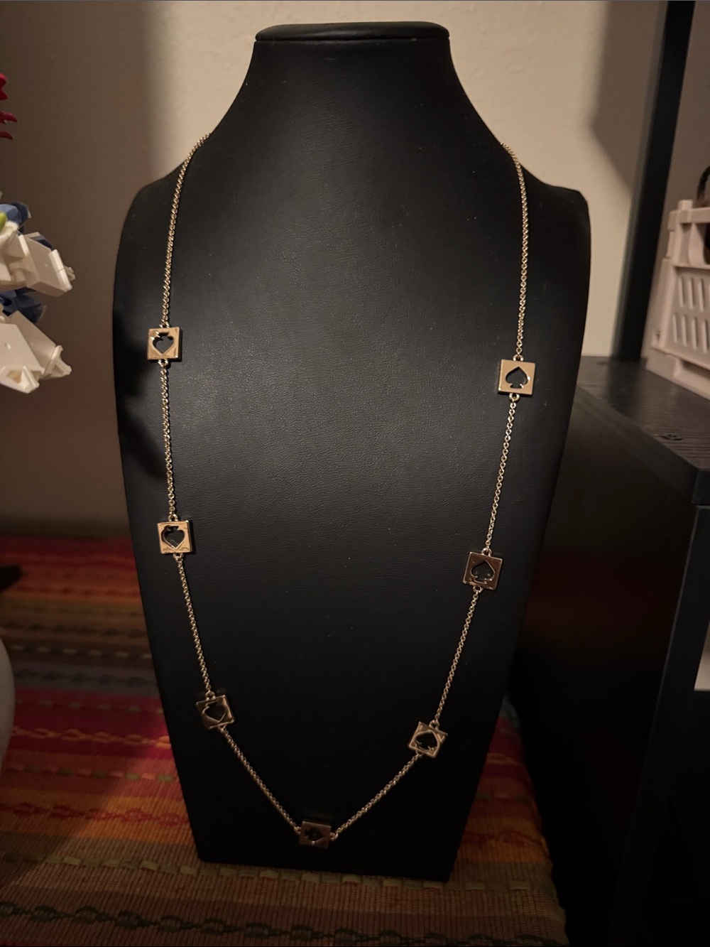 kate spade Gold Spade Motif Long Station Necklace